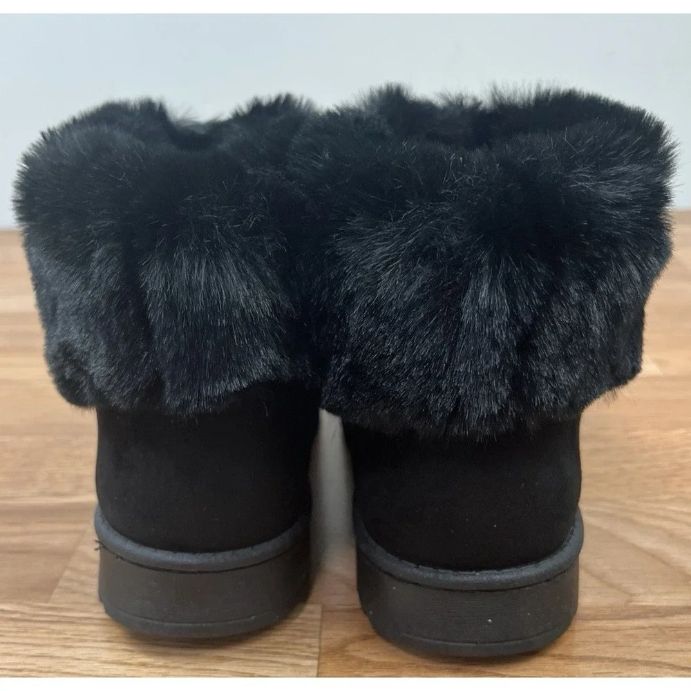 SO Coatimundi Faux Fur Women's Boots in Black Size 6 NEW